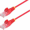 Startech 3M Red Slim Cat6 Ethernet Cable Snagless Rj45 Utp Lszh 28Awg Pure Bare N6PAT300CMRDS