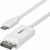 Startech 6Ft 2M Usb-C To Displayport 1.2 Cable Bidirectional 4K 60Hz White Video CDP2DP2MBW