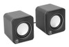 Manhattan 2600 Series Speaker System Two Speakers Black/Silver Usb for Stereo Au 102704