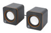 Manhattan 2600 Series Speaker System Two Speakers Black/Orange Usb for Stereo Au 102698