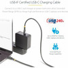 Startech 3.3Ft 1M Usb-C Charging Cable Charge & Sync 240W 5A Pd Epr Usb 2.0 Lapt USB2EPR1M