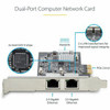 Startech 2-Port 2.5G Nbase-T Pcie Network Card Computer Network Card Interface I PR22GI-NETWORK-CARD