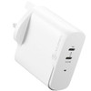 Alogic 63W Dual Usb-C Port Gan Charger Laptop Iphone Ipad Smartphone WCG2X63-UK
