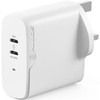 Alogic 63W Dual Usb-C Port Gan Charger Laptop Iphone Ipad Smartphone WCG2X63-UK