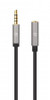 Manhattan Stereo Audio 3.5Mm Extension Cable 1M Male/Female Slim Design Black/Si 356022