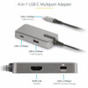 Startech Usb C Multiport Adapter 4K 60Hz Hdmi 2.0 100W Pd Pass-Through Usb Hub U DKT31CHPD3