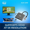 Adesso AUH-4010 Usb Type C Docking Station for Notebook Monitor Projector Tv Cha AUH-4010