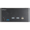 Startech 2 Port Triple Monitor Displayport Kvm Switch 4K 60Hz Uhd Hdr Dp 1.2 Kvm SV231TDPU34K