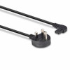 Lindy 0.5M  3 Pin Plug To Right Angled Iec C7 Mains Power Cable Black 0.5 M Po 30454