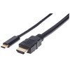 Manhattan Usb-C To Hdmi Cable 4K@30Hz 2M Black Male To Male Three Year Warranty. 151764