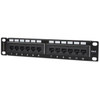 Intellinet Patch Panel Cat6 10" Utp 1U 12-Port Black 12 X Rj-45 1U High 10" Wide 720748