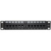 Intellinet Patch Panel Cat6 10" Utp 1U 12-Port Black 12 X Rj-45 1U High 10" Wide 720748