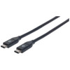 Manhattan Usb-C To Usb-C Cable 50Cm Male To Male Black 10 Gbps Usb 3.2 Gen2 Aka 354899
