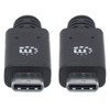 Manhattan Usb-C To Usb-C Cable 1M Male To Male Black 10 Gbps Usb 3.2 Gen2 Aka Us 355223