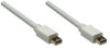 Manhattan Mini Displayport 1.2 Cable 4K@60Hz 1M Male To Male Bi-Directional Whit 324557