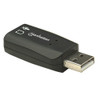 Manhattan Usb-A Sound Adapter Usb-A To 3.5Mm Mic-In And Audio-Out Ports 480 Mbps 150859
