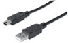 Manhattan Usb-A To Mini-Usb Cable 1.8M Male To Male Black 480 Mbps Usb 2.0 Hi-Sp 333375