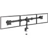 Startech Desk Mount Triple Monitor Arm 3 Vesa 27" 17.6Lb/8Kg Displays Ergonomic ARMTRIO