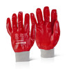 PVC FULLY COATED KNITWRIST RED 10 PVCFCKWR10