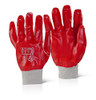 PVC FULLY COATED KNITWRIST RED 10 PVCFCKWR10