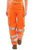 Beeswift Ladies Hi-Vis Rail Spec Trousers Orange Size 28 LRST28