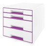 Leitz WOW CUBE Drawer Cabinet Purple 52132062 52132062