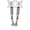 Startech Desk Mount Dual Monitor Arm With Usb & 3.5Mm Audio Desk Clamp Ergonomic ARMSLIMDUOS