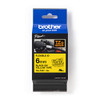 Brother TZEFX611 Black on Yellow TZEFX611