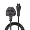 Lindy 1M  3 Pin To C5 Mains Cable Lead Free 1 M Power Plug Type G C5 Coupler 30460