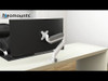 Neomounts DS70PLUS-450WH1 Monitor Arm 17-49" Gas Spring Topfix 180??-Stop. Mount DS70PLUS-450WH1