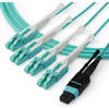 Startech 1M 3Ft MtpF/Pc To 4X Lc/Pc Duplex Breakout Om3 Multimode Fiber Optic Ca MPO8LCPL1M
