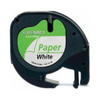 Dymo 91200 12mmx4m Black On White Paper Tape 91200