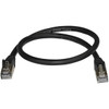 Startech 0.50M Cat6A Ethernet Cable 10 Gigabit Category 6A Shielded Snagless 100 6ASPAT50CMBK