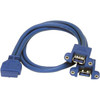 Startech 2 Port Panel Mount Usb 3.0 5Gbps Cable Usb A To Motherboard Header Cabl USB3SPNLAFHD