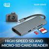 Adesso Usb Type C Docking Station for Tv Projector Charging Capability Memory Ca AUH-4040