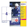 Avery B3483-50 Ultra Resistant Labels 50 sheets - 4 Labels per Sheet AVERYB3483