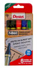 Pentel Chisel Tip Permanent Marker Assorted Pack of 5 YN860/5-M PE11392