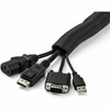 Startech 15' 4.6M Cable Management Sleeve/Wrap Flexible Cable Manager Expandable WKSTNCM2