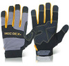 Mecdex Work Passion Impact Mechanics Gloves Black/Grey Size L MECDY-713L
