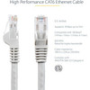 Startech 3M Cat6 Ethernet Cable Grey Snagless Gigabit 100W Poe Utp 650Mhz Catego N6PATC3MGR