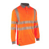 Beeswift Envirowear Hi-Vis Long Sleeve Recyclable Polo Shirt Orange Size 3XL EWCPKLSOR3XL