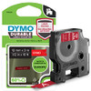 Dymo 1978366 D1 Durable 12mm x 3M Tape White on Red 1978366