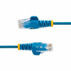Startech 25Cm Blue Slim Cat6 Ethernet Cable Snagless Rj45 Utp Lszh 28Awg Pure Ba N6PAT25CMBLS