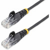 Startech 25Cm Black Slim Cat6 Ethernet Cable Snagless Rj45 Utp Lszh 28Awg Pure B N6PAT25CMBKS