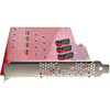Startech Quad M.2 Pcie Adapter Card X16 Quad Nvme Or Ahci M.2 Ssd To Pci Express QUAD-M2-PCIE-CARD-B
