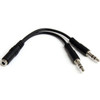 Startech 3.5Mm 4 Position To 2X 3 Position 3.5Mm Headset Splitter Adapter F/M Mi MUYHSFMM