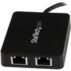 Startech Usb C To Dual Gigabit Ethernet Adapter With Usb 3.0 Type-A Port Usb Typ US1GC301AU2R
