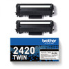 Brother TN2420 Black Toner Cartridge Twin Pack TN2420TWIN