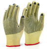 Beeswift Reinforced Medium Weight Dotted Gloves Yellow Size 8 KGMWD08