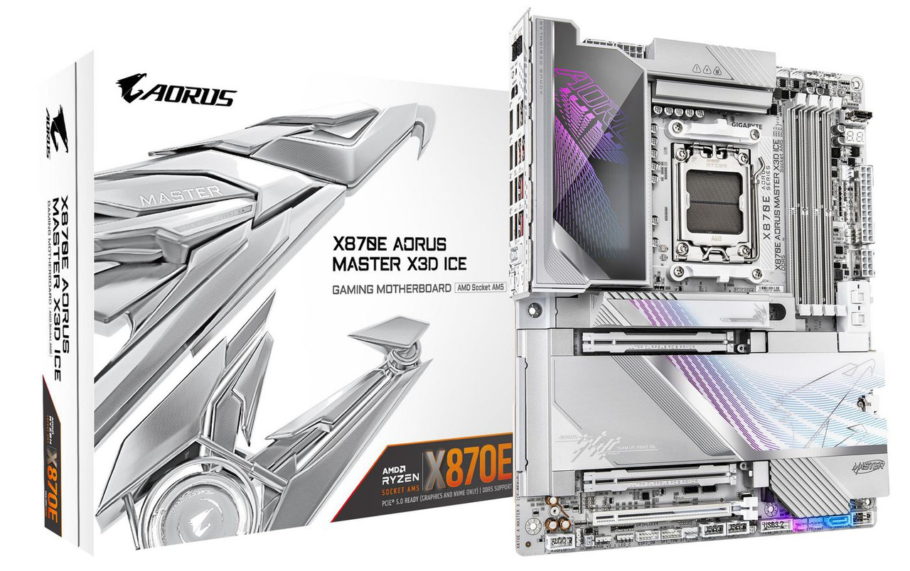 Computer X Isce Gigabyte X870E A MASTER X ICE X870E Aorus Master X3D Ice X870E A MASTER ...